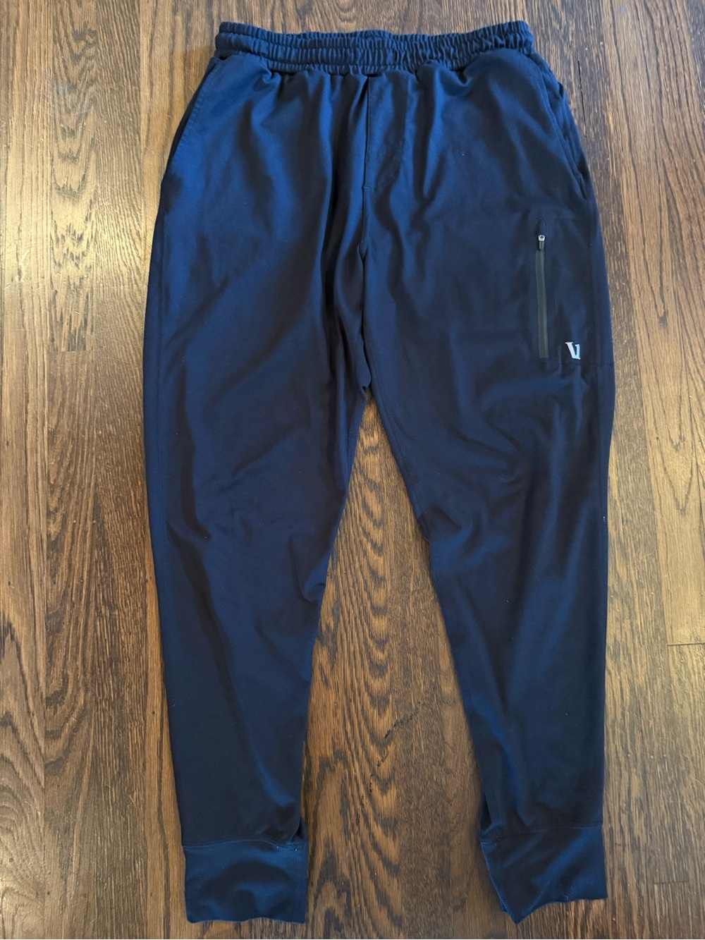 Vuori Navy Blue Men’s Joggers with Zip Pocket
